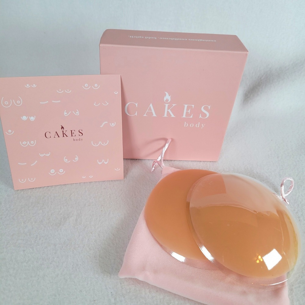 CAKES Body Womens Nipple Covers Non-Adhesive Grippy Silicone Size OG Honey